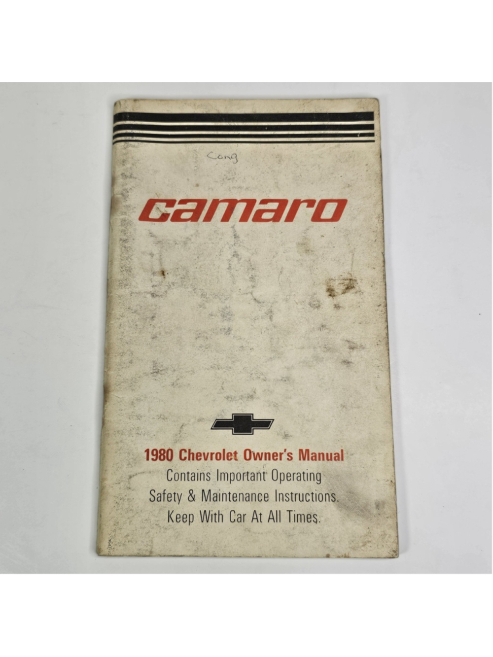 1980 Chevrolet Camaro Original Owner’s Manual GM Chevy Vintage Book USA